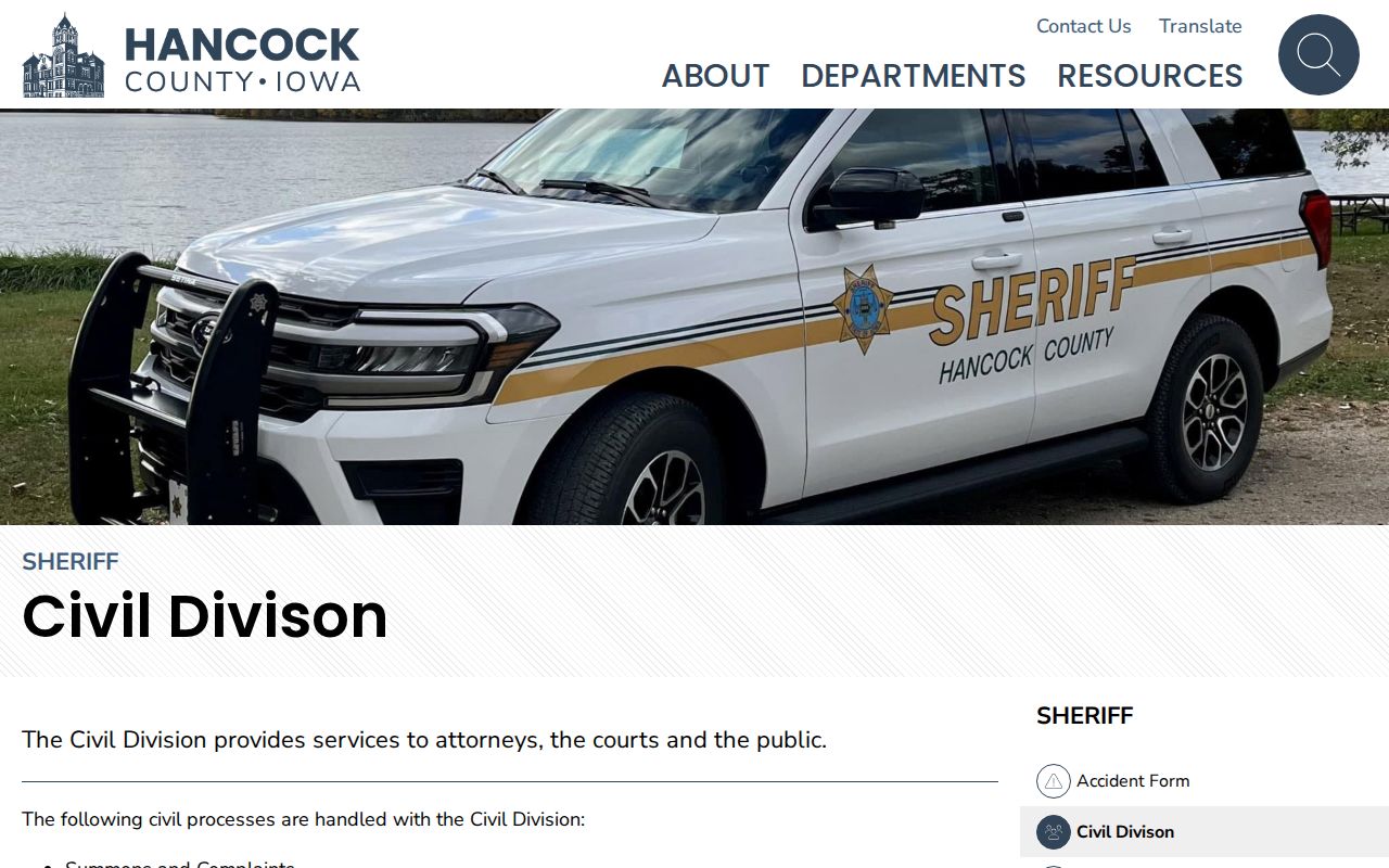 Hancock County arrest record copy and digital media fees