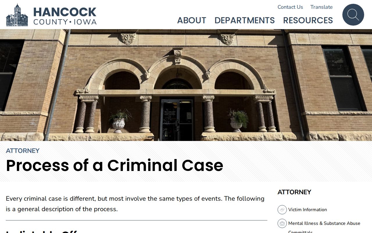 Britt criminal records process through Hancock County