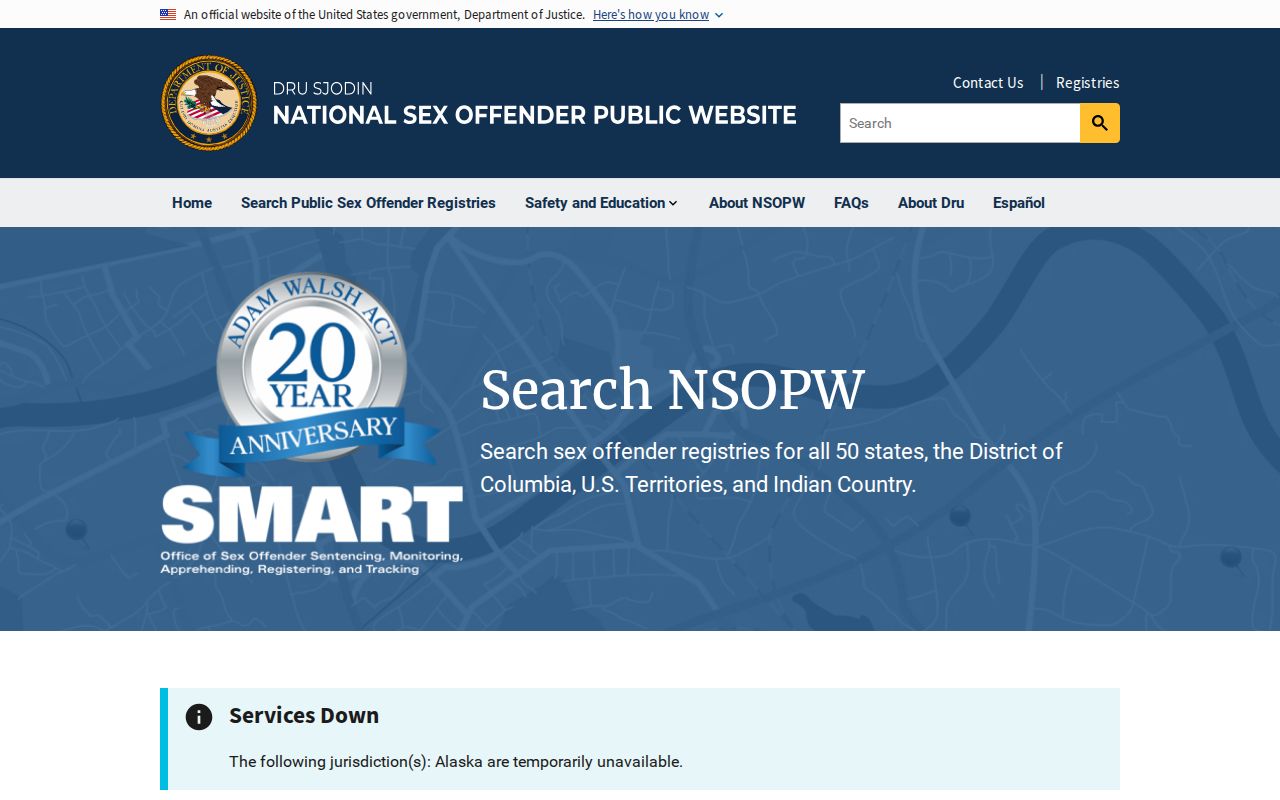 Hancock County sex offender search through the national NSOPW layer