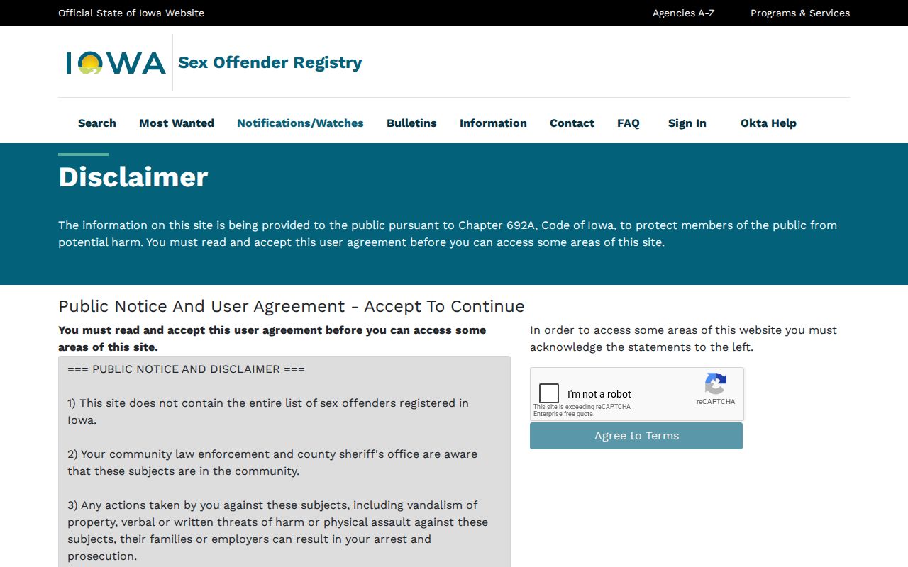 Hancock County sex offender registry advanced search controls